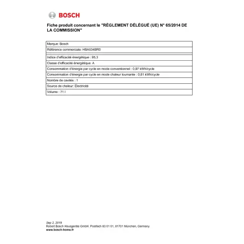 Four hydrolyse - écoclean BOSCH HBA 534 BR 0 - 2